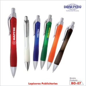 Lapiceros publicitarios BO-07, personalizados con logo. Venta al por mayor.