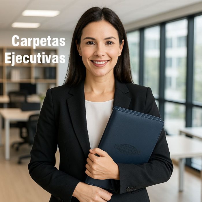 Carpetas de cuero y biocuero personalizado con logo en bajo relieve. Precio económico, calidad premium, envíos a todo el Perú.