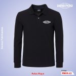 Confeccionista de Polo Camisero Manga Larga con logo bordado. Polos pique económicos de alta calidad. Envíos a provincias.