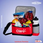 Lonchera cooler con logo personalizado. Somos fabricantes de loncheras térmicas de alta calidad a precio económico.