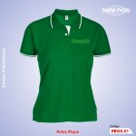 Polos pique camiseros corporativos personalizados con logo. Polos pique verde de alta calidad a precio económico, Envíos a todo el Perú.