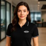 Polos cuello camisero unisex personalizados con logo bordado. Polos pique de alta calidad a precio económico. Envíos a todo el Perú.