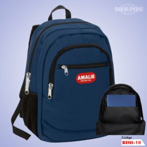 Mochilas corporativas personalizadas en Lima. Mochilas con logo estampado y bordado de muy buena calidad a precio económico. Mochilas para empresas.
