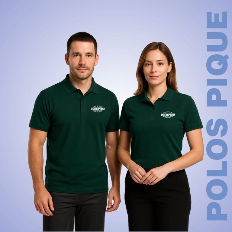 Polo pique corporativos personalizados de calidad y a buen precio. Ideal para empresas. Envíos a todo el Perú con atención personalizada. Polos camiseros Dana Perú.
